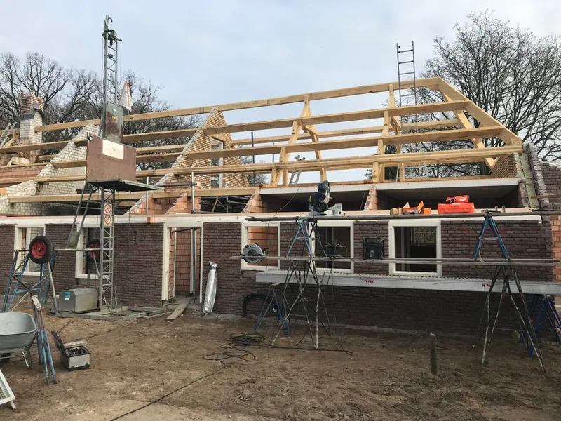 Zijgevel na renovatie Waalre